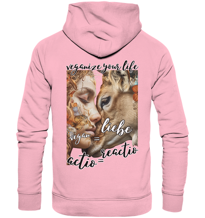 Motiv "actio = reactio" - unisex Bio Hoodie / Kapuzenpulli