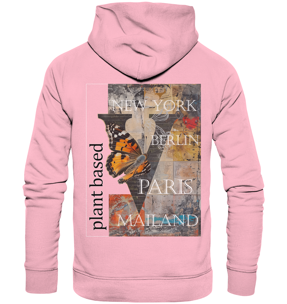 Motiv "plant based cities" - unisex Bio Hoodie / Kapuzenpulli