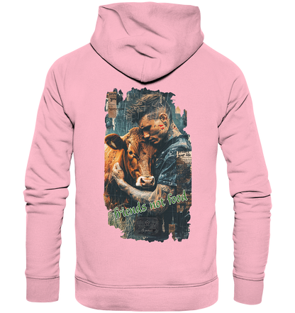 Motiv "friends not food" - unisex Bio Hoodie / Kapuzenpulli