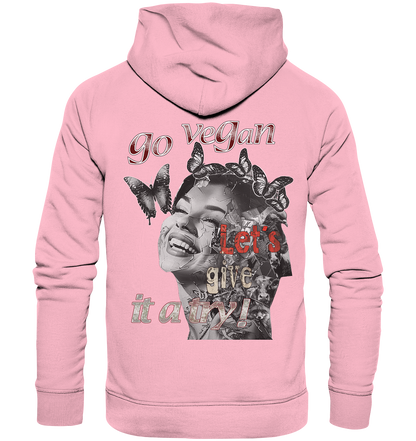 Motif "Let's give it a try" - unisex organic hoodie / hoodie