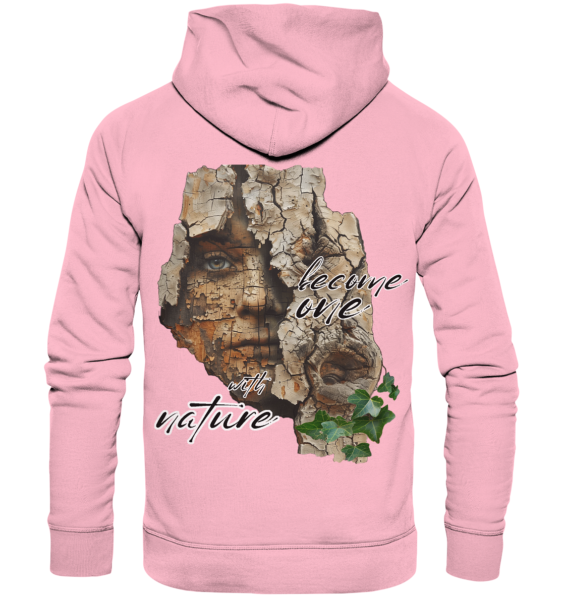 Motif "become one with nature" - unisex organic hoodie / hoodie