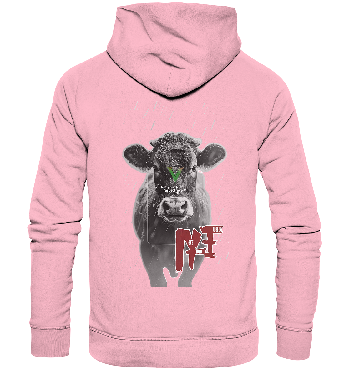 Motiv "not your food" - unisex Bio Hoodie / Kapuzenpulli