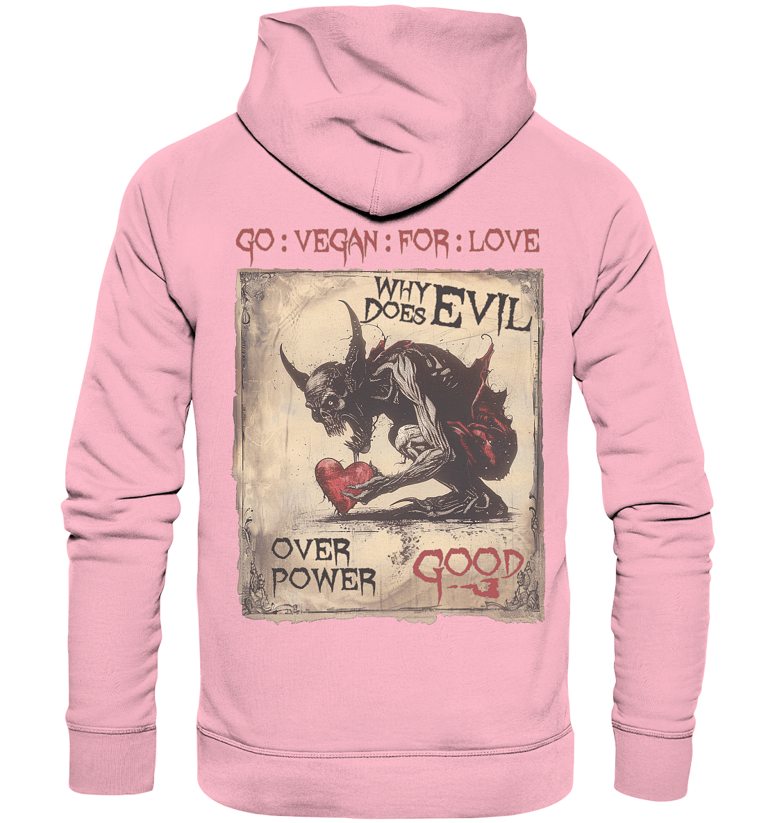 Motiv "why does evil" - unisex Bio Kapuzenpulli / Hoodie