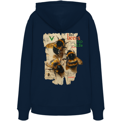 vegwear "no bees no life" - unisex Bio Hoodie / Kapuzenpulli, vegan