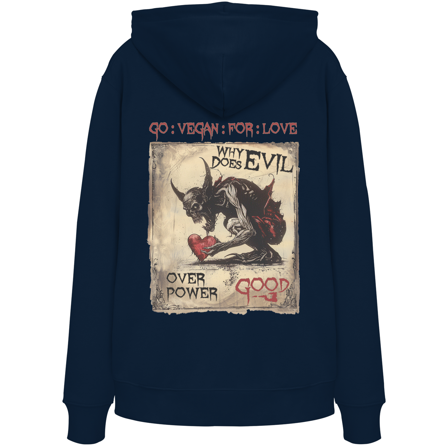 vegwear "why does evil" - unisex Bio Hoodie / Kapuzenpulli