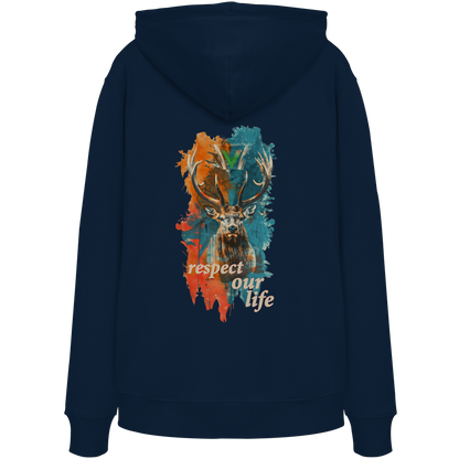 vegwear "respect our life - Hirsch" - unisex Hoodie / Kapuzenpulli