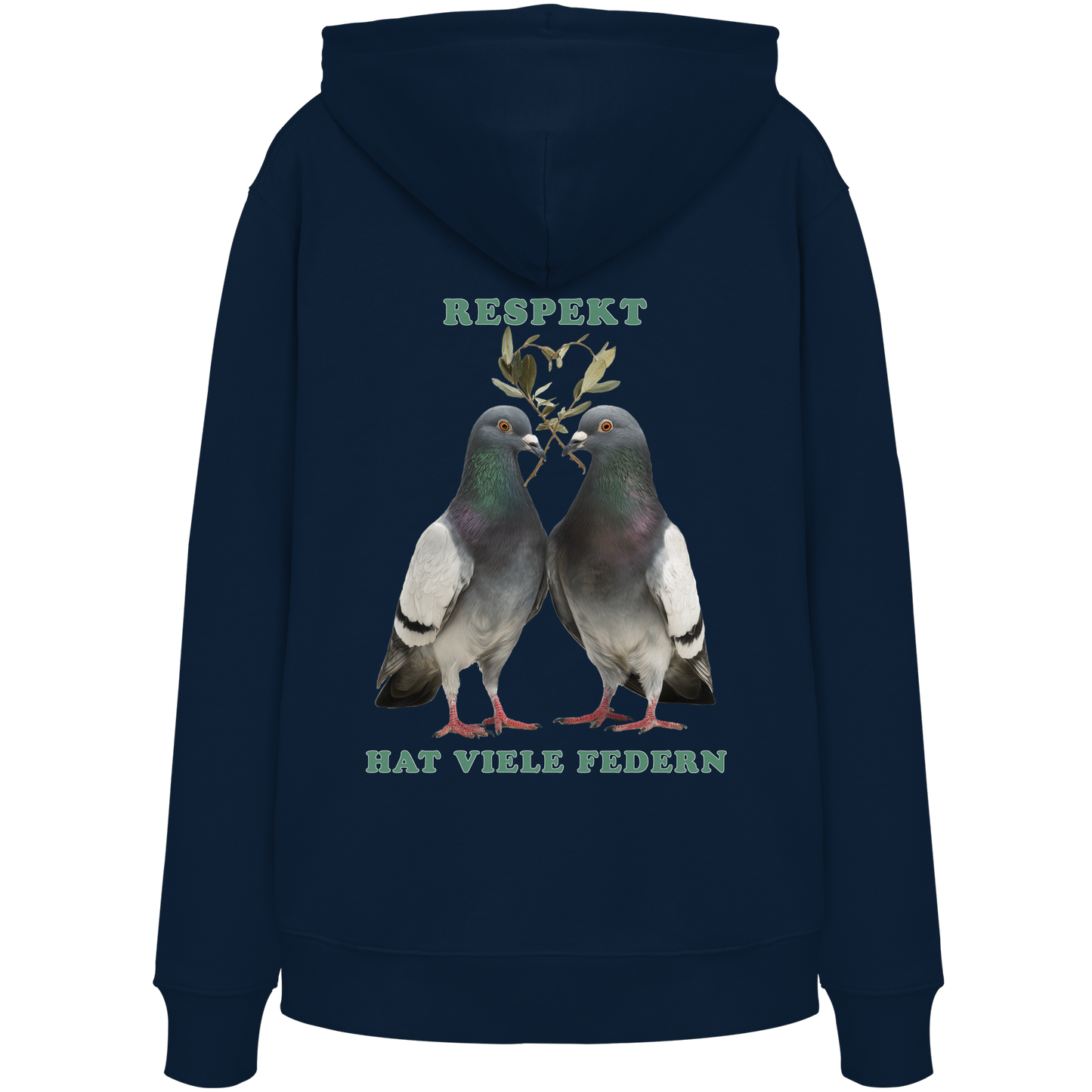 vegwear "Respekt hat viele Federn" - unisex Bio Hoodie / Kapuzenpulli