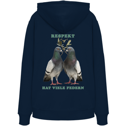 vegwear "Respekt hat viele Federn" - unisex Bio Hoodie / Kapuzenpulli