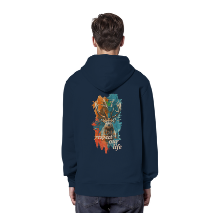 vegwear "respect our life - Hirsch" - unisex Hoodie / Kapuzenpulli