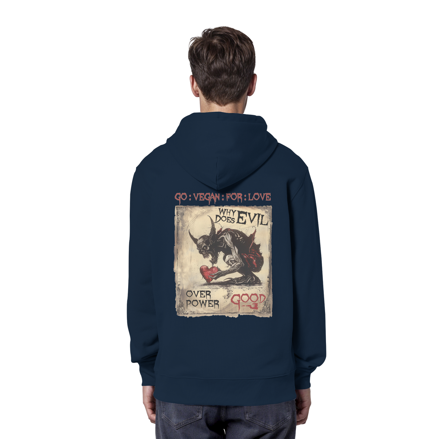 vegwear "why does evil" - unisex Bio Hoodie / Kapuzenpulli