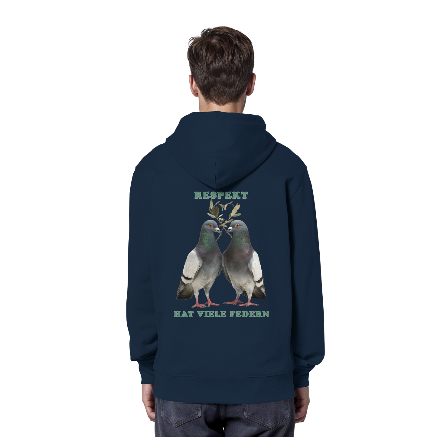 vegwear "Respekt hat viele Federn" - unisex Bio Hoodie / Kapuzenpulli