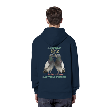 vegwear "Respekt hat viele Federn" - unisex Bio Hoodie / Kapuzenpulli