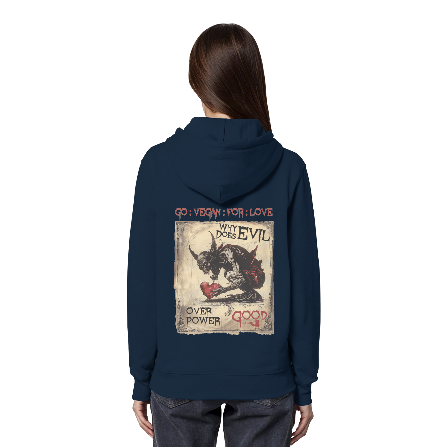 vegwear "why does evil" - unisex Bio Hoodie / Kapuzenpulli
