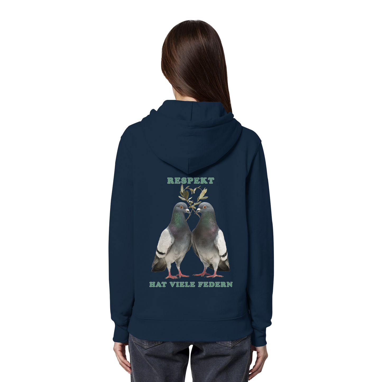 vegwear "Respekt hat viele Federn" - unisex Bio Hoodie / Kapuzenpulli