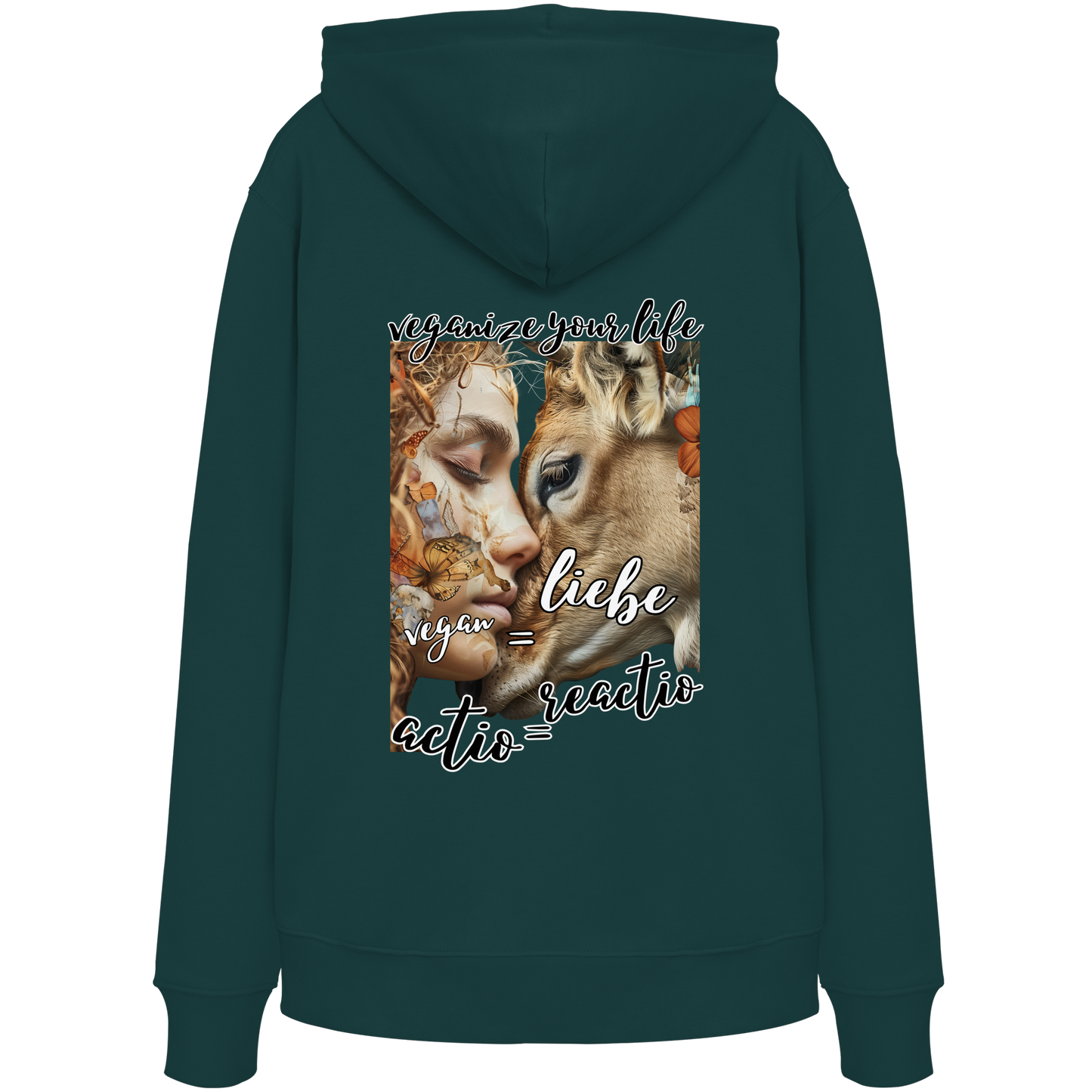 Motif "actio = reactio" - unisex organic hoodie / hoodie