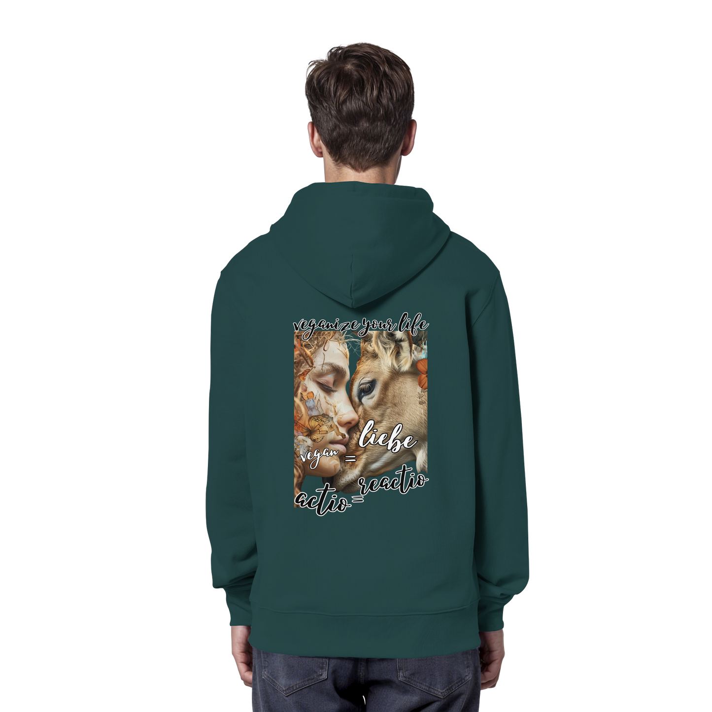 Motif "actio = reactio" - unisex organic hoodie / hoodie