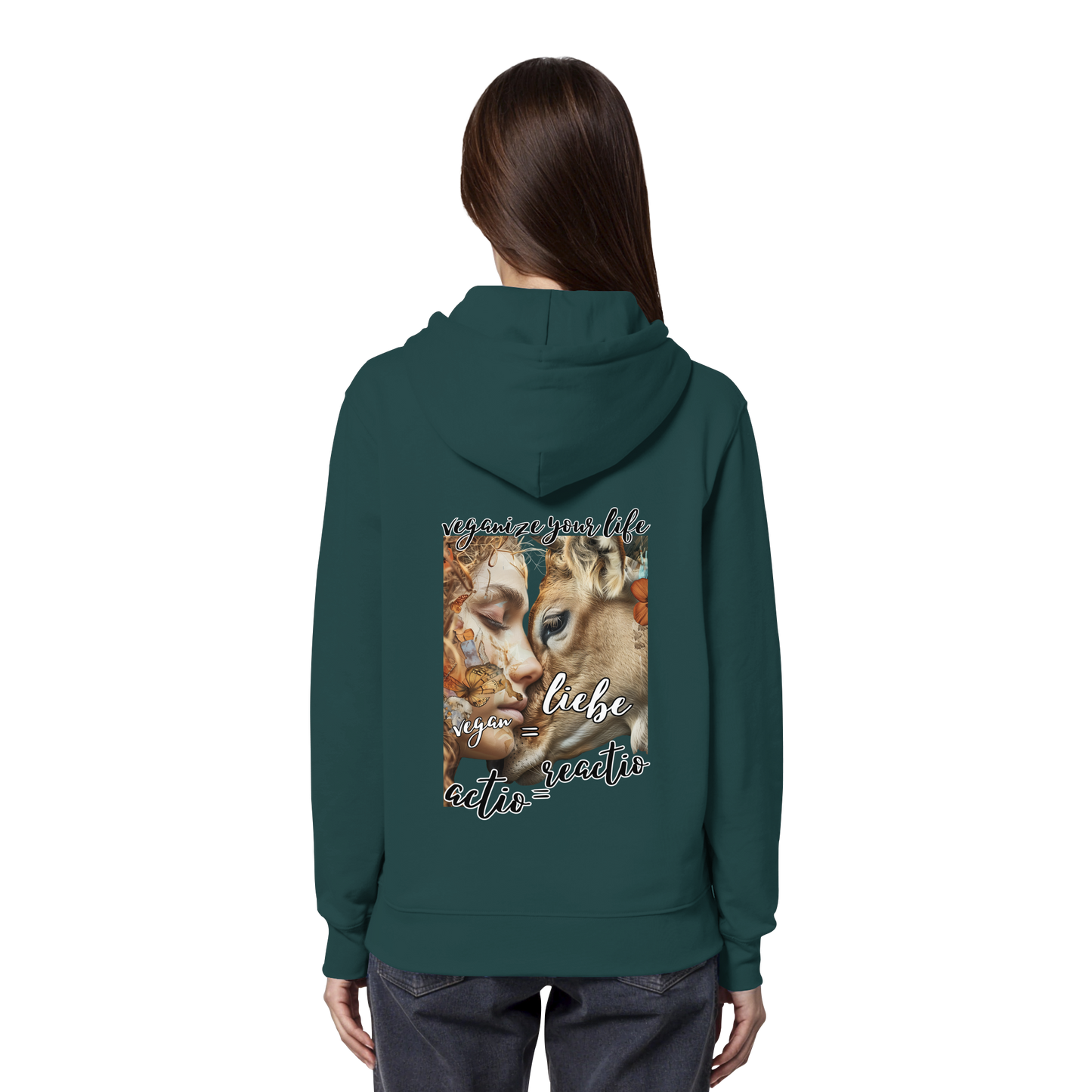 Motif "actio = reactio" - unisex organic hoodie / hoodie