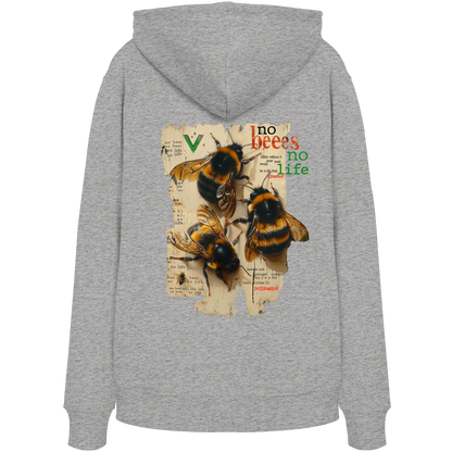 vegwear "no bees no life" - unisex Bio Hoodie / Kapuzenpulli, vegan