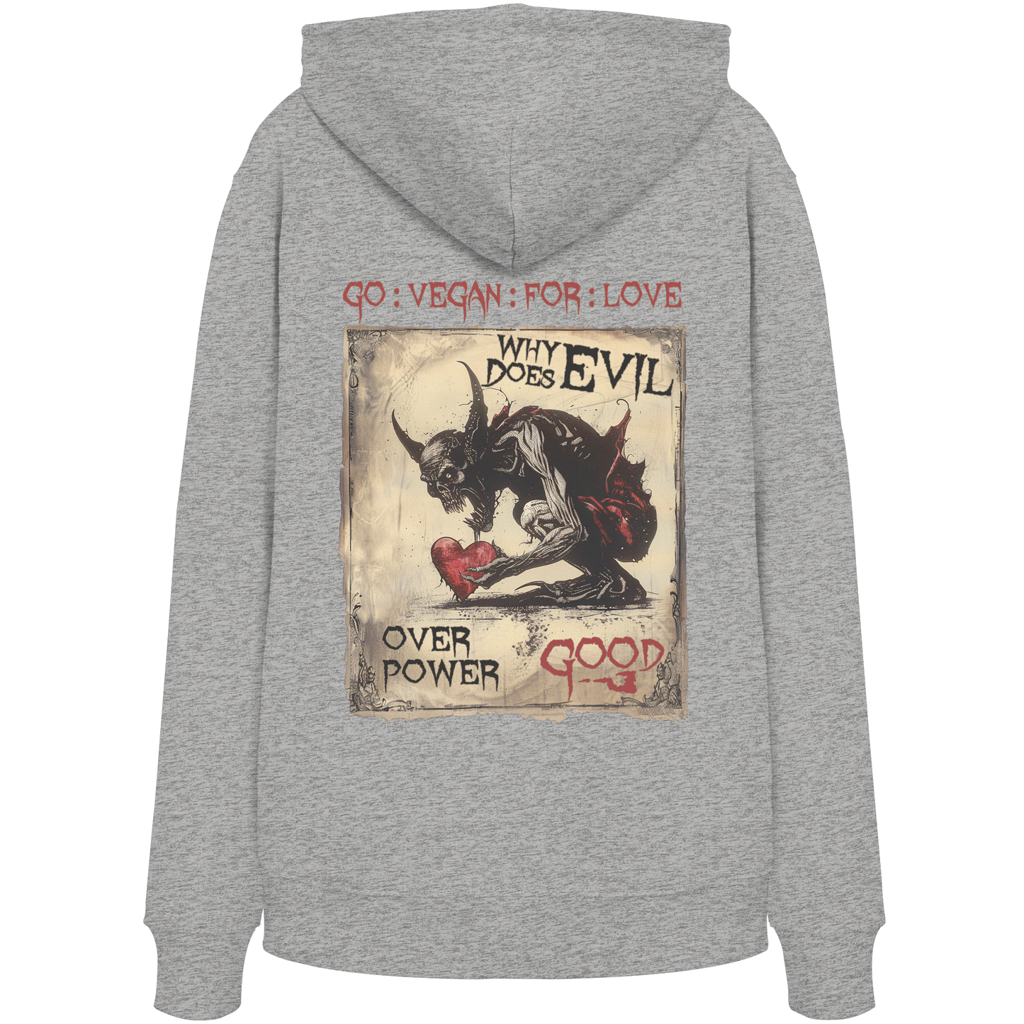 vegwear "why does evil" - unisex Bio Hoodie / Kapuzenpulli