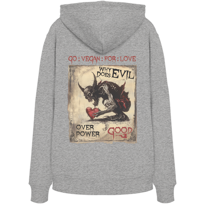 vegwear "why does evil" - unisex Bio Hoodie / Kapuzenpulli