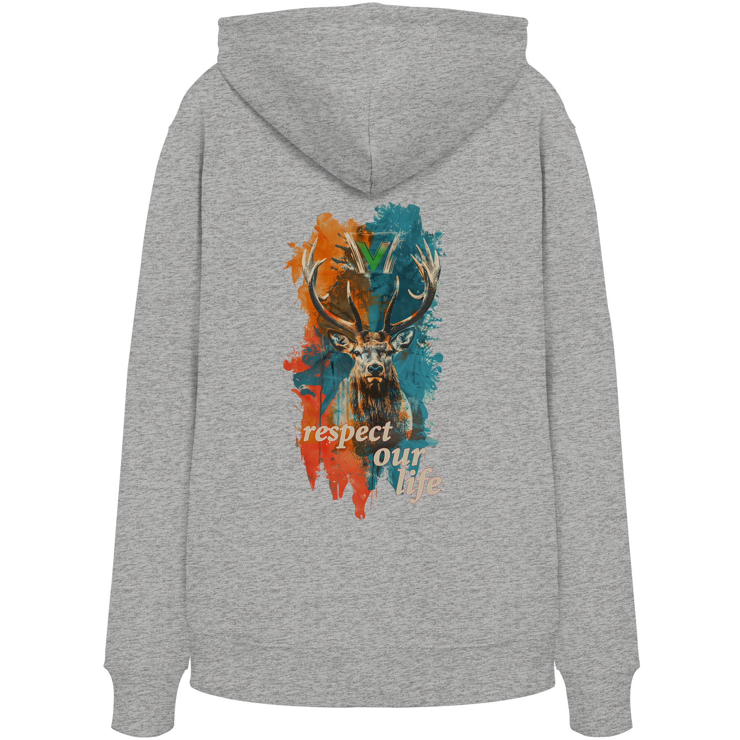 vegwear "respect our life - Hirsch" - unisex Hoodie / Kapuzenpulli