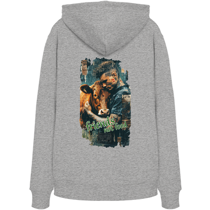 vegwear "friends not food" - unisex Bio Hoodie / Kapuzenpulli, vegan, fair