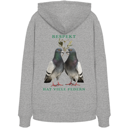 vegwear "Respekt hat viele Federn" - unisex Bio Hoodie / Kapuzenpulli