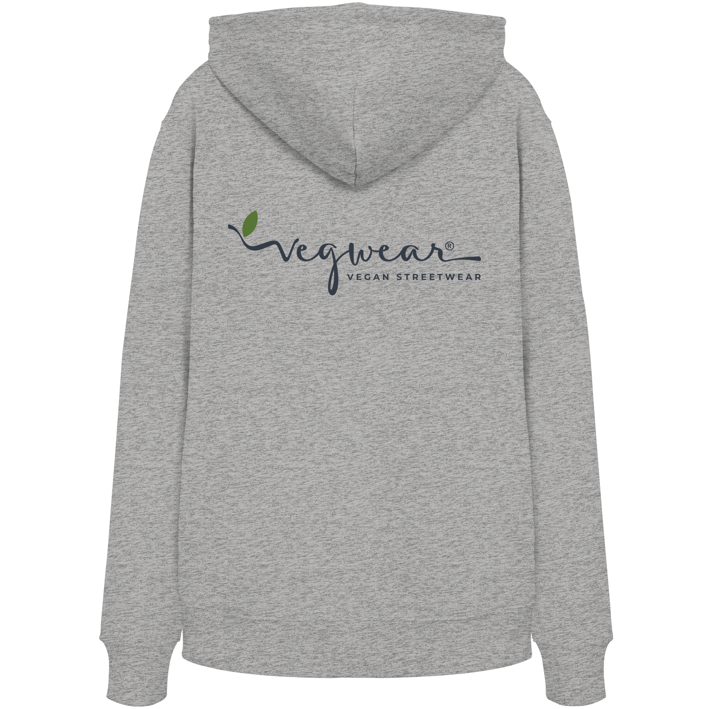 Motif "vegwear Logo grey" - unisex organic hoodie / hooded sweatshirt