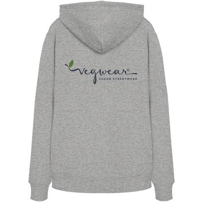 Motif "vegwear Logo grey" - unisex organic hoodie / hooded sweatshirt