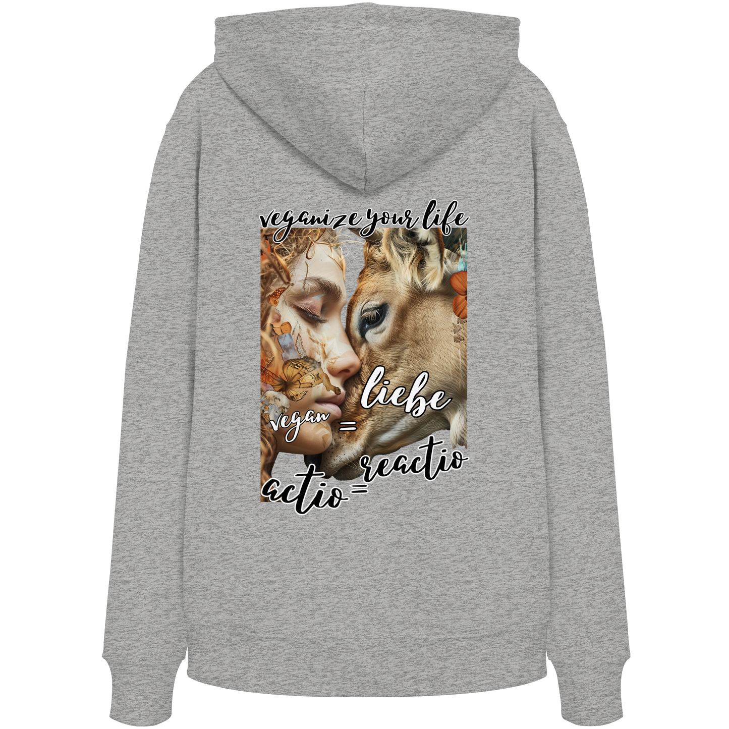 Motif "actio = reactio" - unisex organic hoodie / hoodie