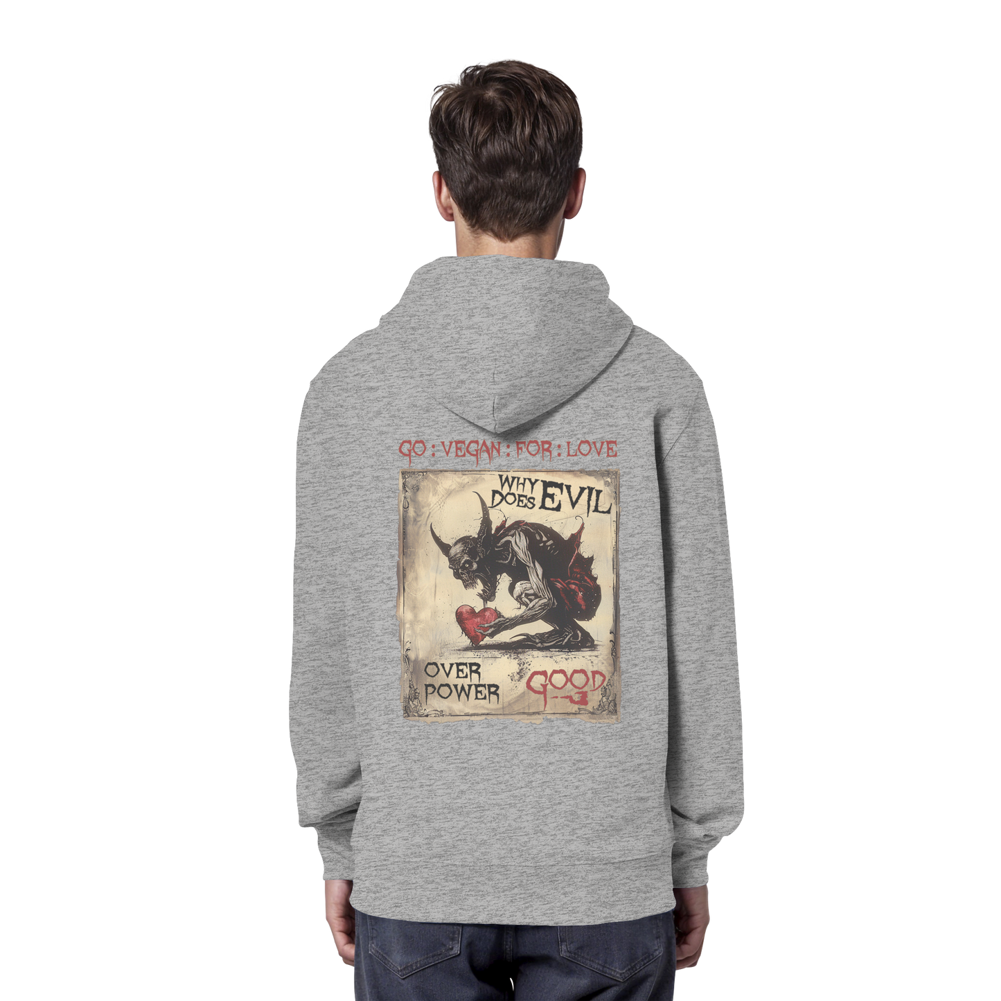 vegwear "why does evil" - unisex Bio Hoodie / Kapuzenpulli