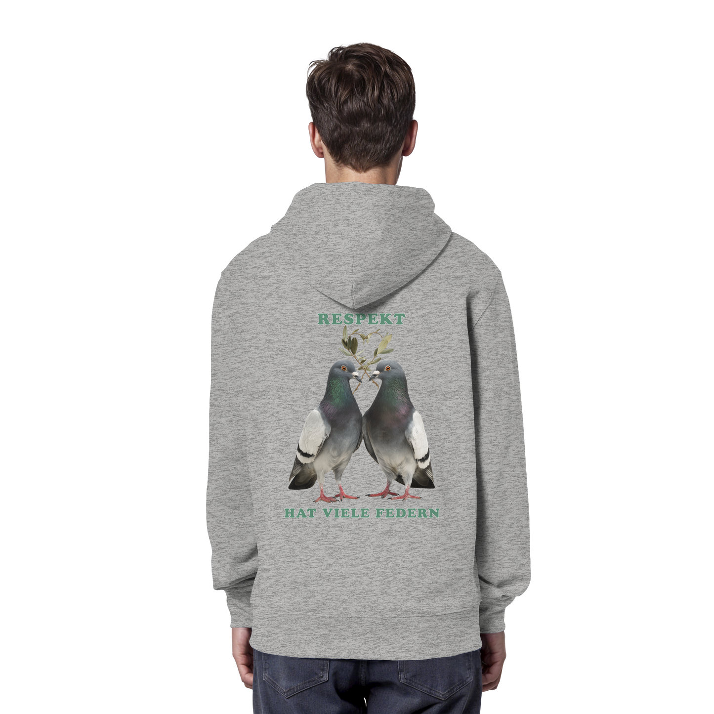 vegwear "Respekt hat viele Federn" - unisex Bio Hoodie / Kapuzenpulli