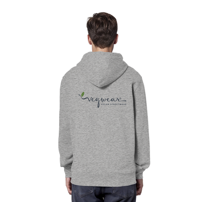 Motif "vegwear Logo grey" - unisex organic hoodie / hooded sweatshirt