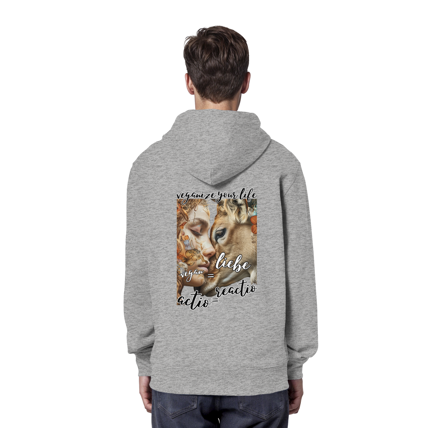 Motif "actio = reactio" - unisex organic hoodie / hoodie