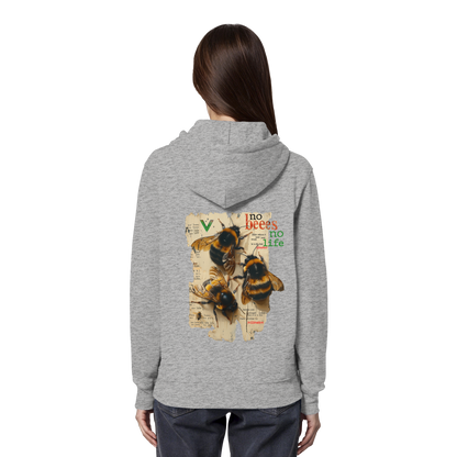 vegwear "no bees no life" - unisex Bio Hoodie / Kapuzenpulli, vegan
