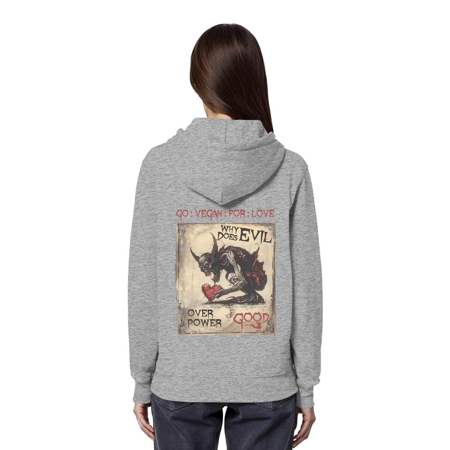 vegwear "why does evil" - unisex Bio Hoodie / Kapuzenpulli