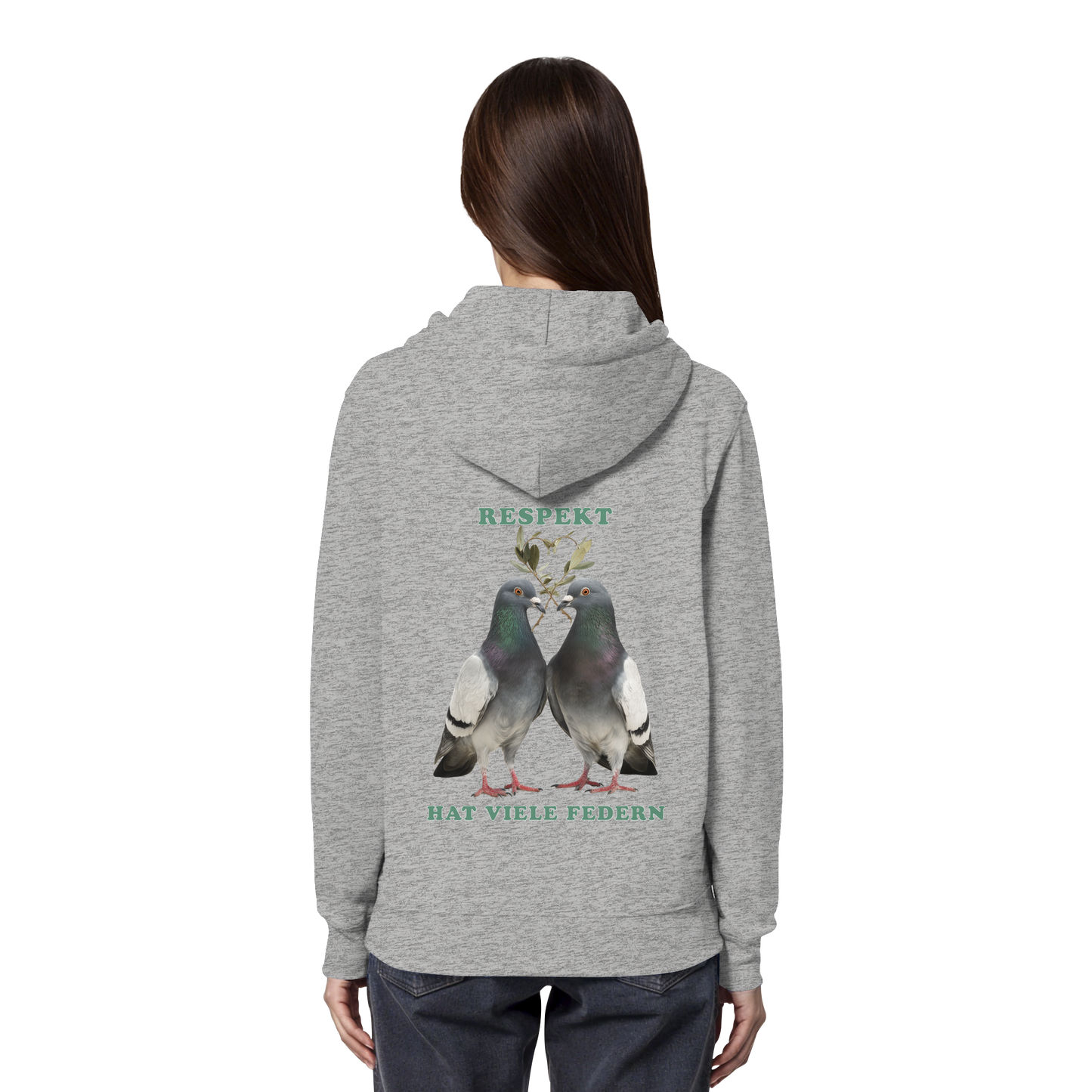vegwear "Respekt hat viele Federn" - unisex Bio Hoodie / Kapuzenpulli