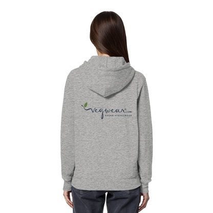 Motif "vegwear Logo grey" - unisex organic hoodie / hooded sweatshirt