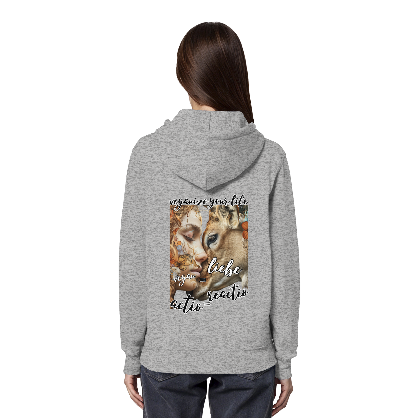 Motif "actio = reactio" - unisex organic hoodie / hoodie
