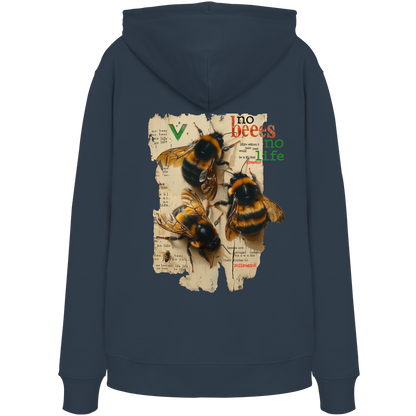 vegwear "no bees no life" - unisex Bio Hoodie / Kapuzenpulli, vegan