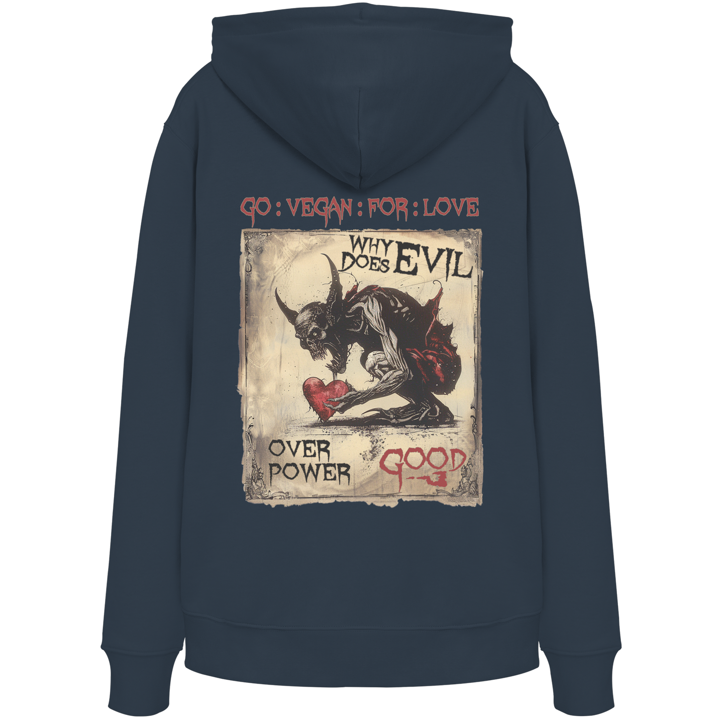 vegwear "why does evil" - unisex Bio Hoodie / Kapuzenpulli
