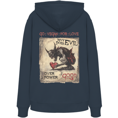 vegwear "why does evil" - unisex Bio Hoodie / Kapuzenpulli