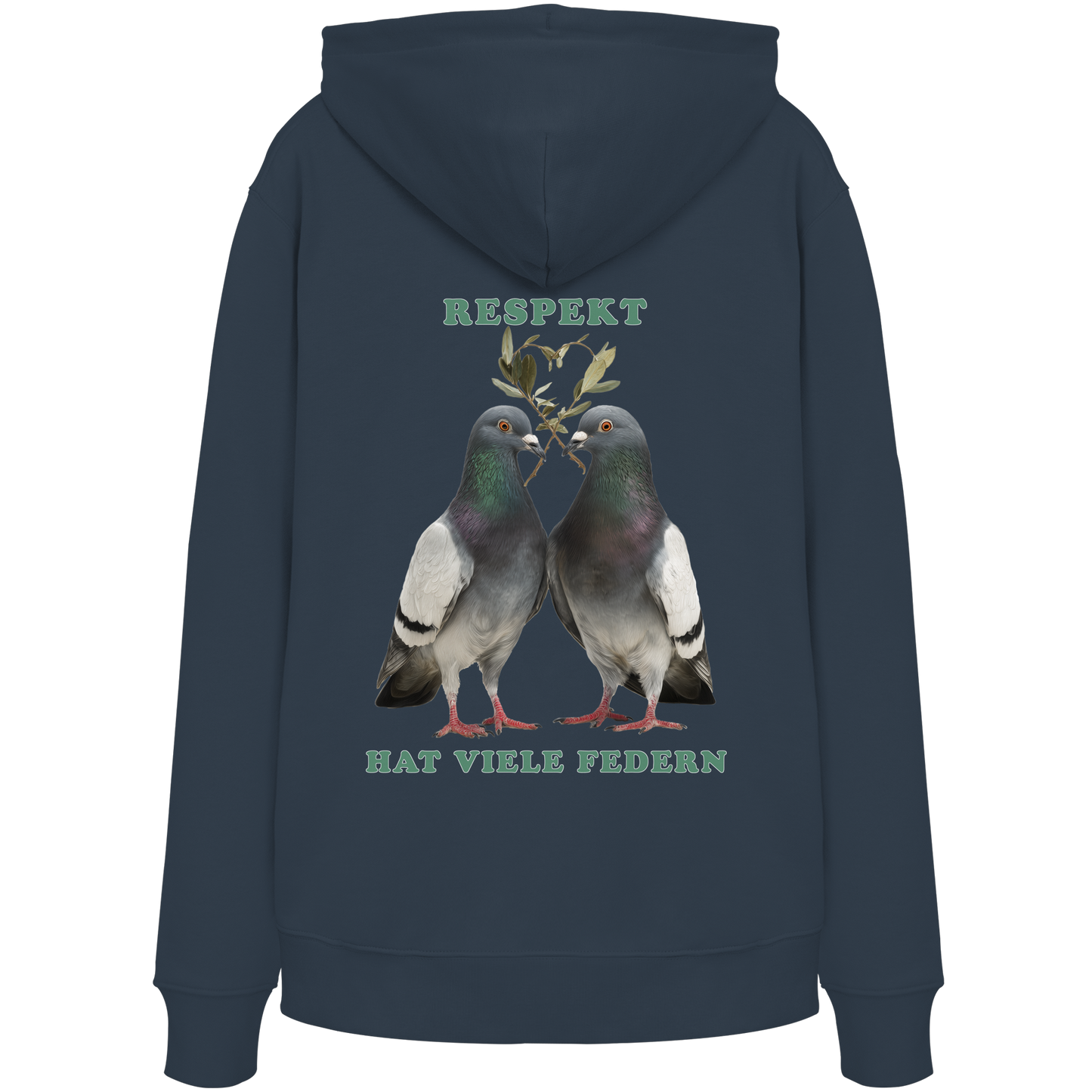 vegwear "Respekt hat viele Federn" - unisex Bio Hoodie / Kapuzenpulli