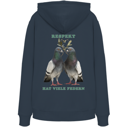 vegwear "Respekt hat viele Federn" - unisex Bio Hoodie / Kapuzenpulli