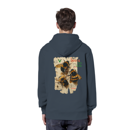 vegwear "no bees no life" - unisex Bio Hoodie / Kapuzenpulli, vegan