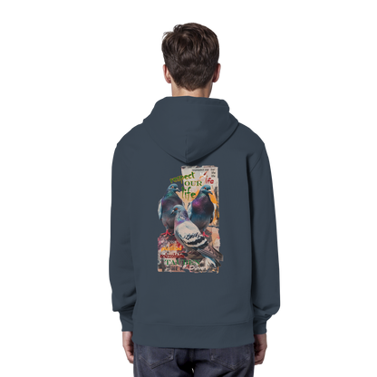 vegwear "respect our life - Tauben" - unisex Bio Hoodie / Kapuzenpulli