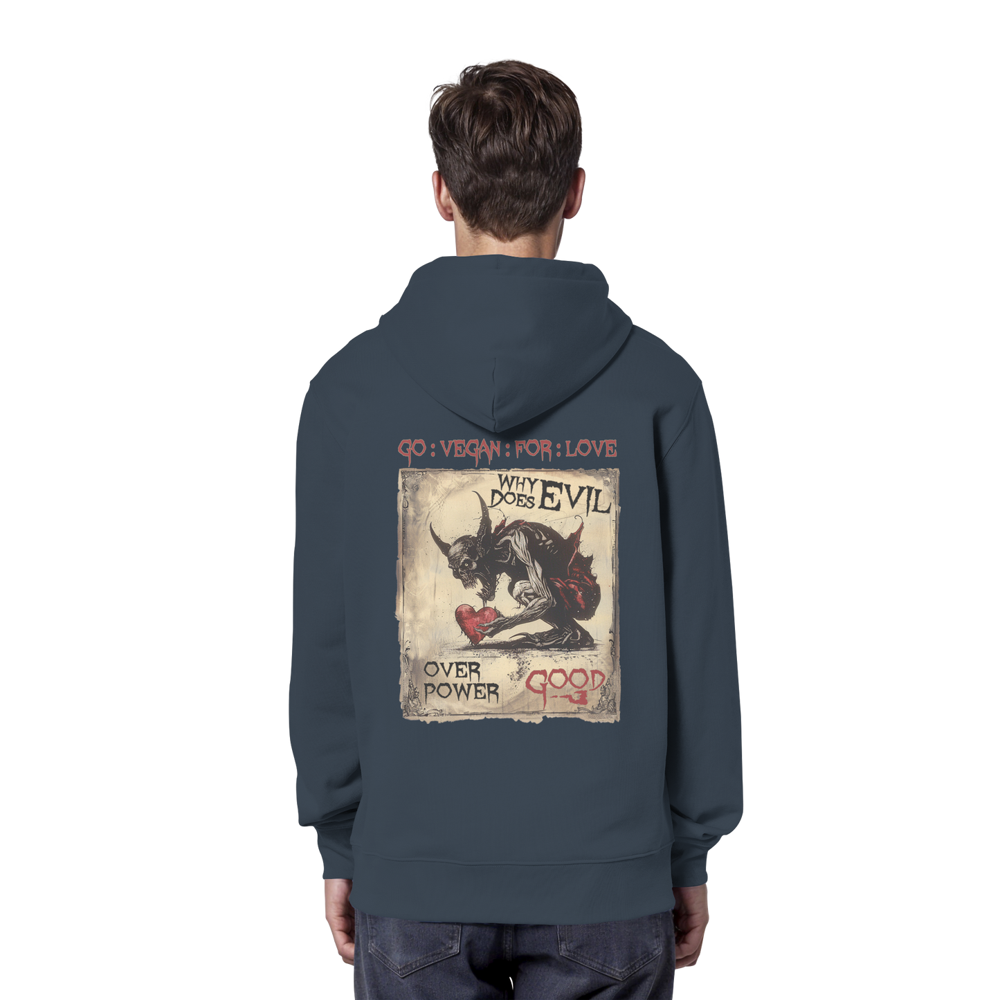 vegwear "why does evil" - unisex Bio Hoodie / Kapuzenpulli