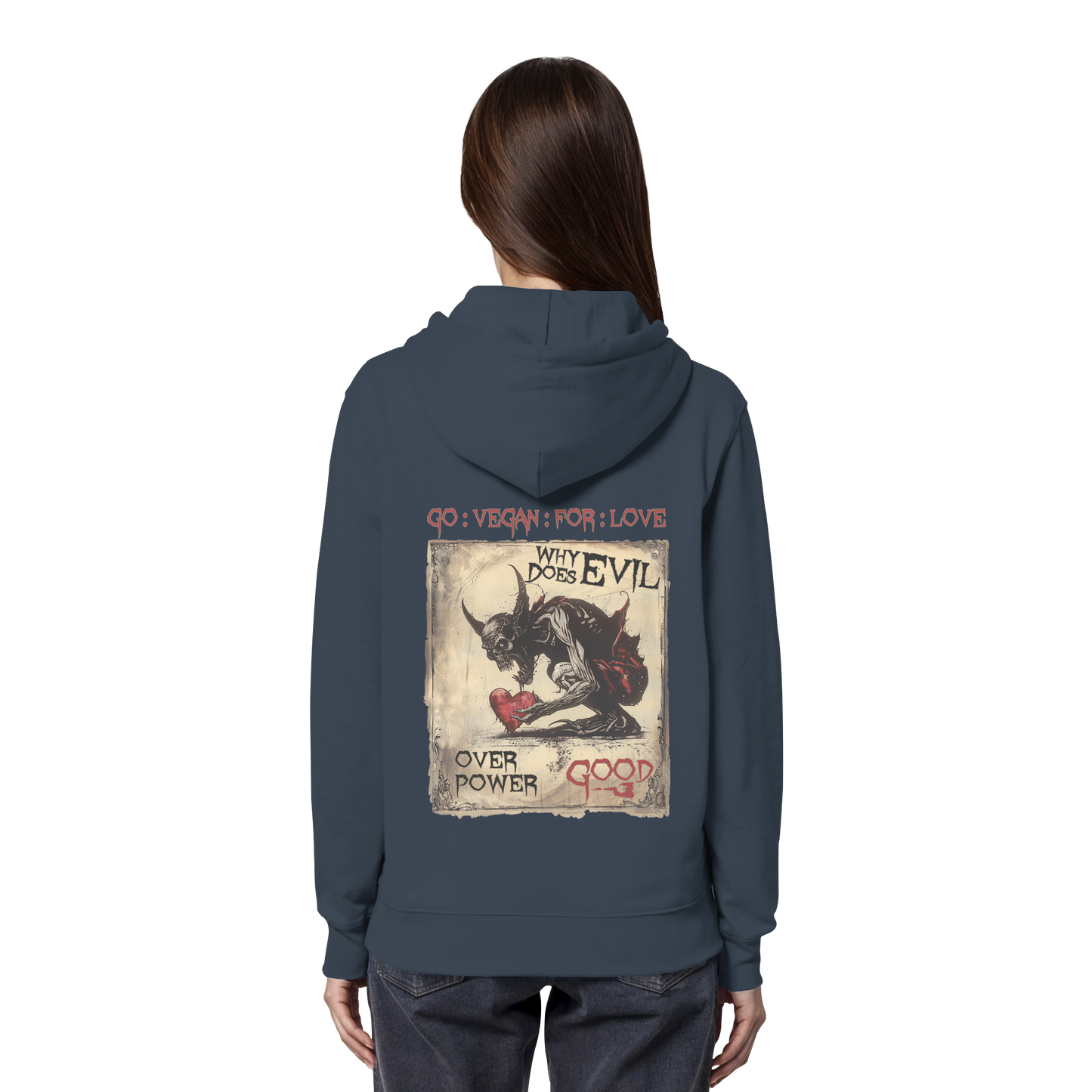 vegwear "why does evil" - unisex Bio Hoodie / Kapuzenpulli