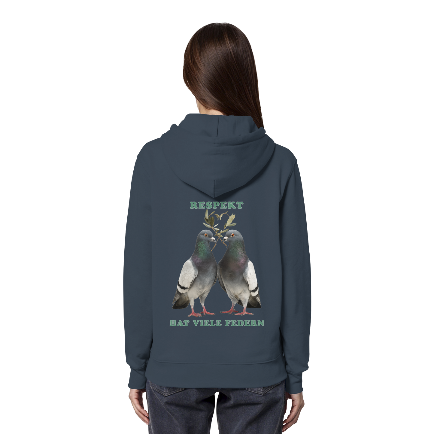 vegwear "Respekt hat viele Federn" - unisex Bio Hoodie / Kapuzenpulli