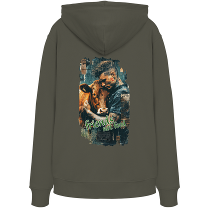 vegwear "friends not food" - unisex Bio Hoodie / Kapuzenpulli, vegan, fair